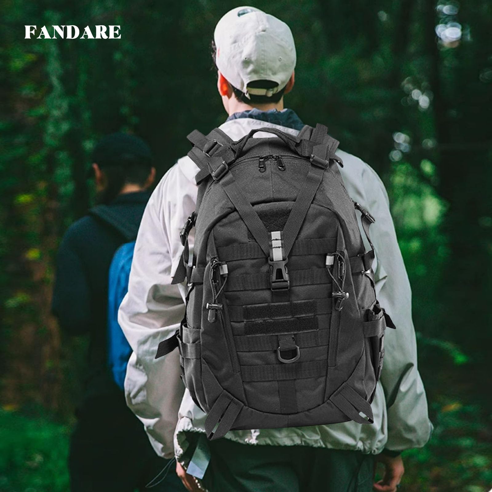 FANDARE Military Tactical Backpack Waterproof Heavy duty 3 Day Assault Pack Molle Bag Backpacks Army Daypack for Men Tactical Laptop Bug Out Hiking Rucksack