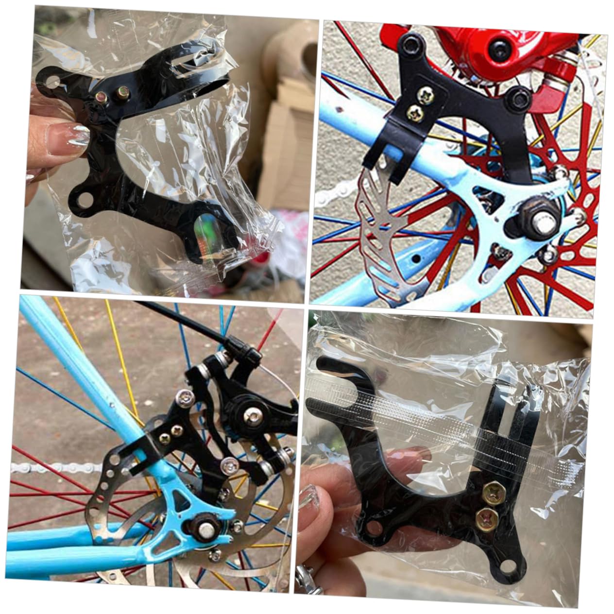 CLISPEED Bremsadapter Für Fahrräder Einstellbare Disc Brake Halterungen Für Gewöhnliche Und Mountainbikes Carbonstahl Zubehör Für Radfahrer