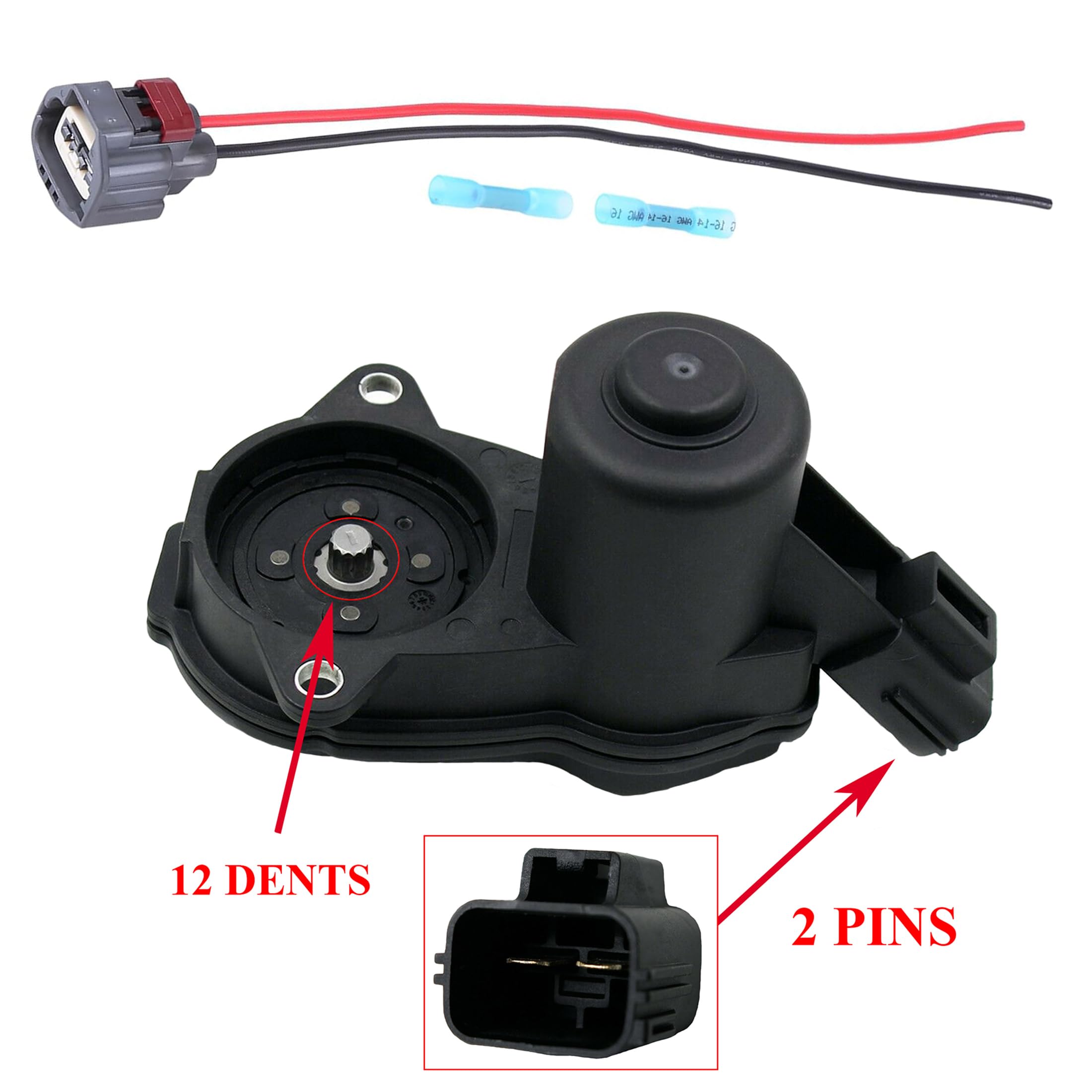 Partsline Moteur d'Étrier de Frein à Main Arrière avec Connectique compatible avec Grand Scénic III, Mégane III IV, Scénic III - 440004177R 440006079R