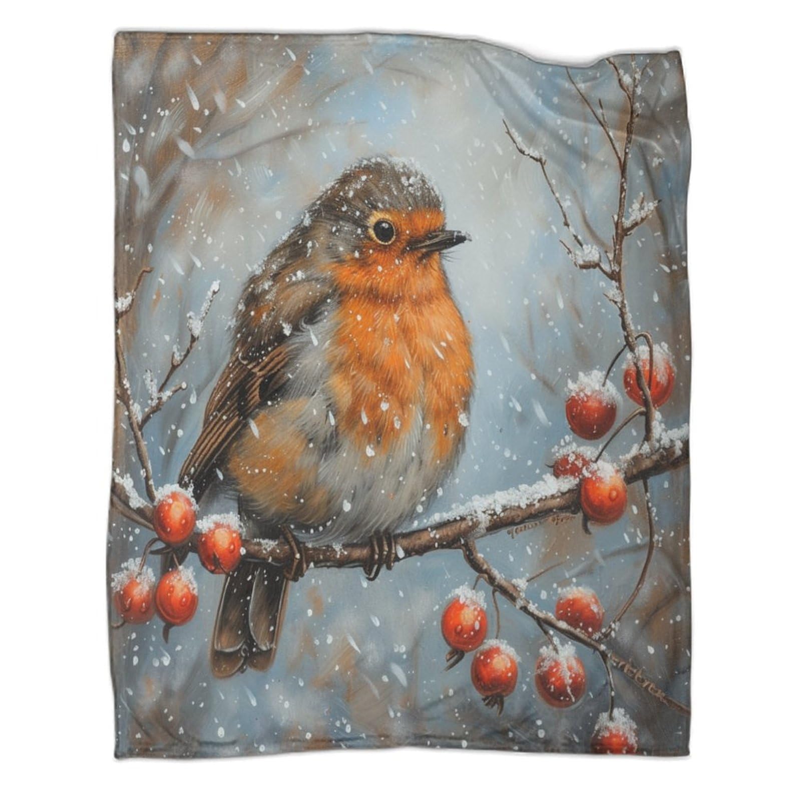 VFKLZCNYR Robin 3D Sherpa Microfiber Warm Cosy Soft Blanket Kids Boys Fleece Flannel Blanket Plush Blanket Fuzzy Blanket for Sofa Bed Couch Baby 40x50inch(100x130cm)