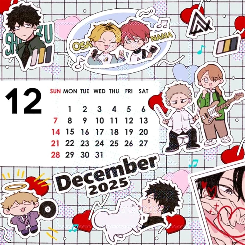 ギヴン 購入特典 卓上カレンダー 2025 2026 JANUARY 2025→JANUARY 2026ギヴン/卓上カレンダー特典付き