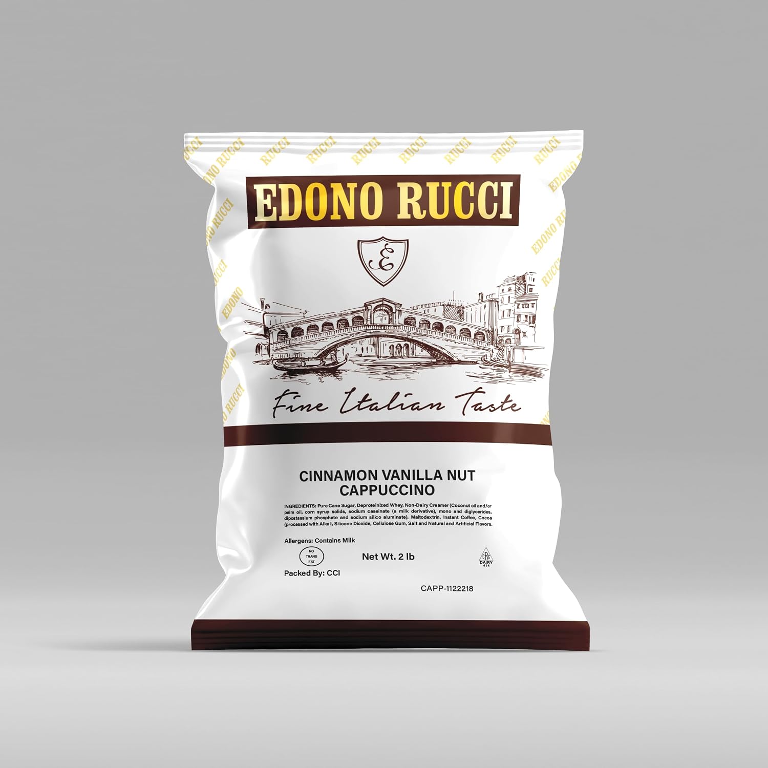 Edono Rucci Cinnamon Vanilla Nut Cappuccino Mix – Comforting Blend of Cinnamon, Vanilla, and Roasted Nuts, 6 Bags (2lbs Each)