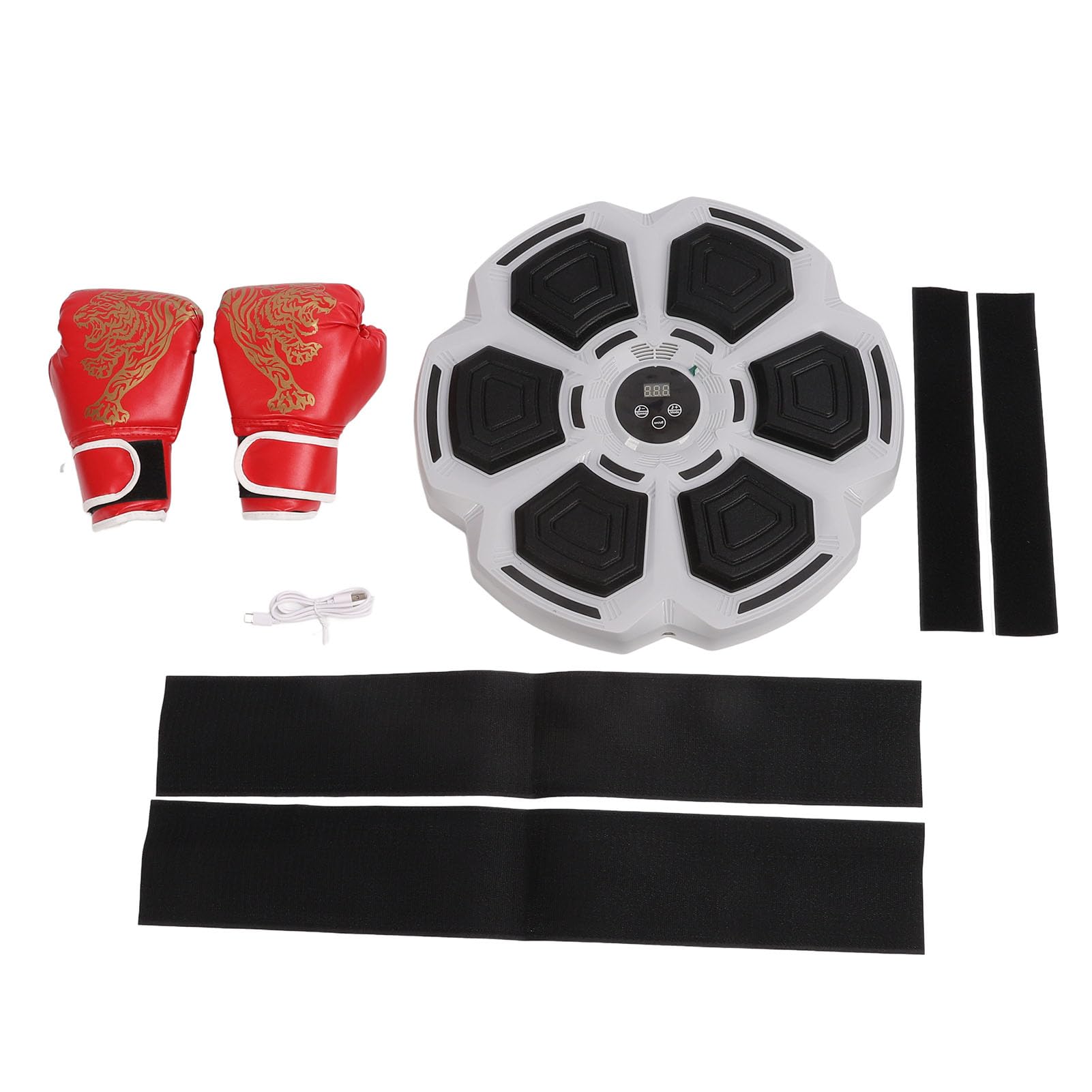 Alomejor Máquina de Boxeo con Música Electrónica, Entrenamiento de Ajustable, Objetivo de Perforación Inteligente para Entrenamiento en Casa, Liberación de Estrés (Adulto)