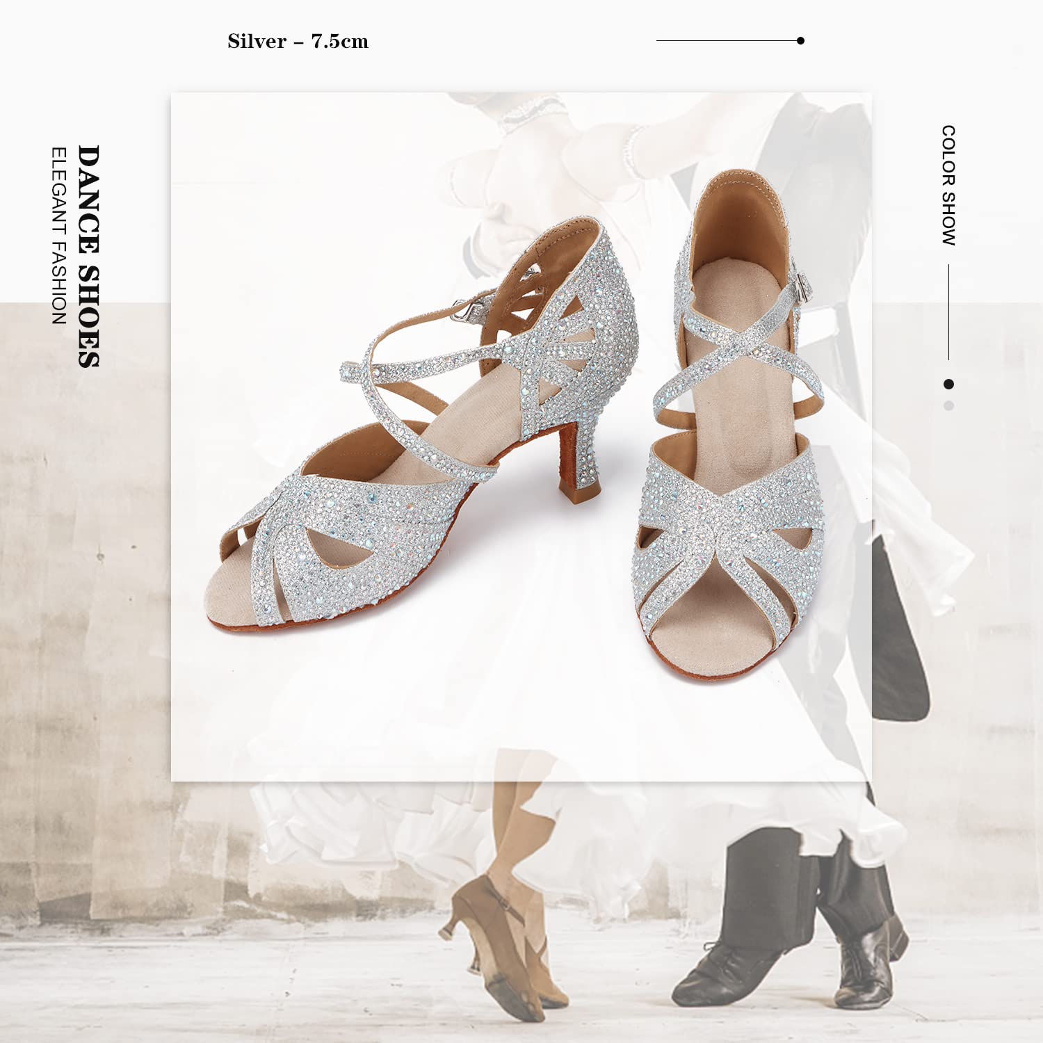 Scarpe da Ballo da Donna Scarpe da Ballo Latine da Sala da Ballo Sociale Scarpe da Ballo Latine da Donna per Feste da Sera