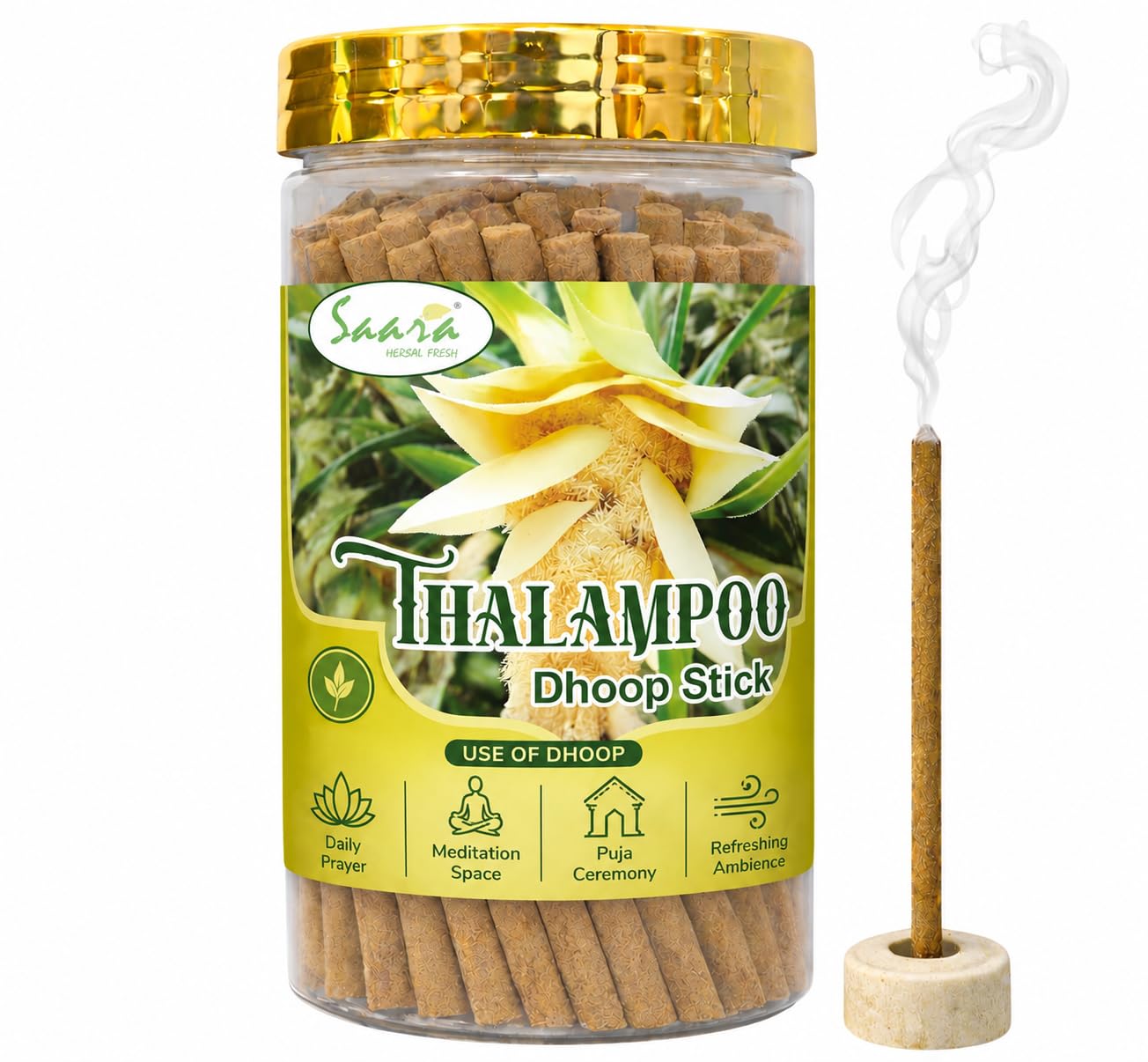 Thalampoo Incense Sticks | Ketaki Poo | Fragrant Pandan Flower | Premium Dhoop | Thalampoo, 100 Nos-image-44