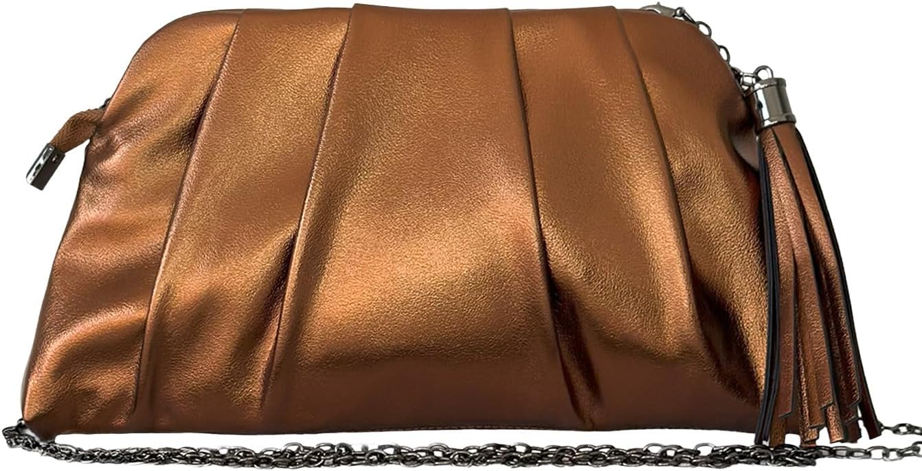 JNB Pu Leather Clutch Purse For Women Formal,Clutch For Wedding,Prom,Cocktail bag W/Tassel