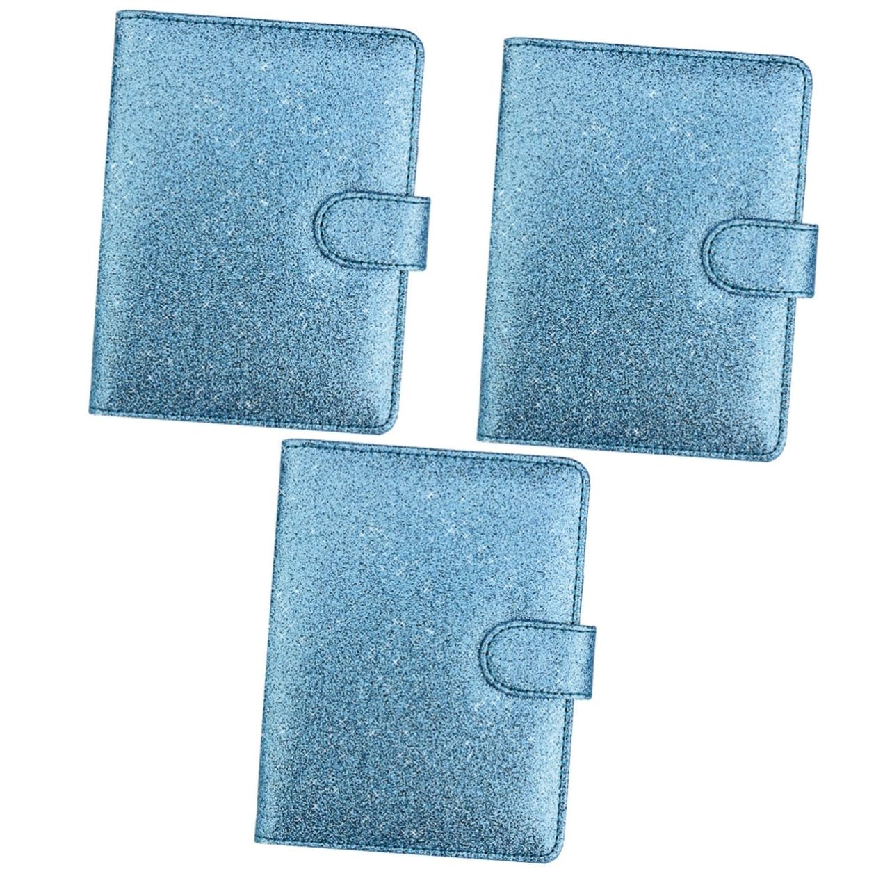 SOIMISS 3pezzi Portafoglio Per Passaporto Pelle Pu Con Design Magnetico Organizer Multifunzione Da Viaggio Blu Pratico e Comodo Per Carte e Documenti
