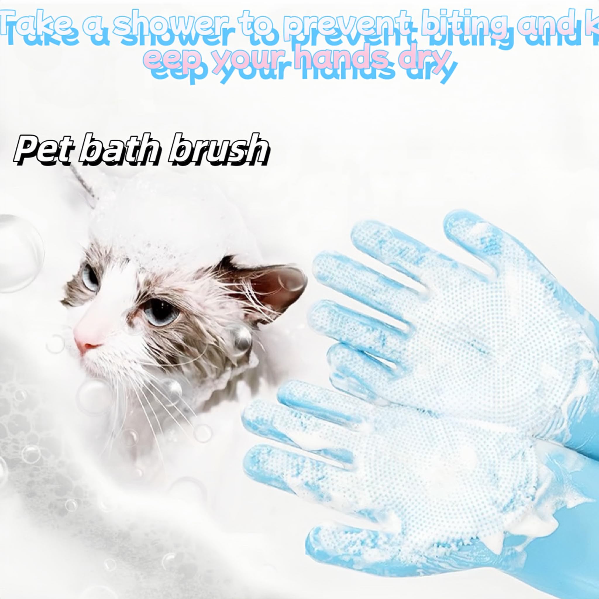 Cleaning Gloves Multifunction, Dog Grooming Gloves, Kitchen Gloves, Washing Up Gloves Large - Image 2