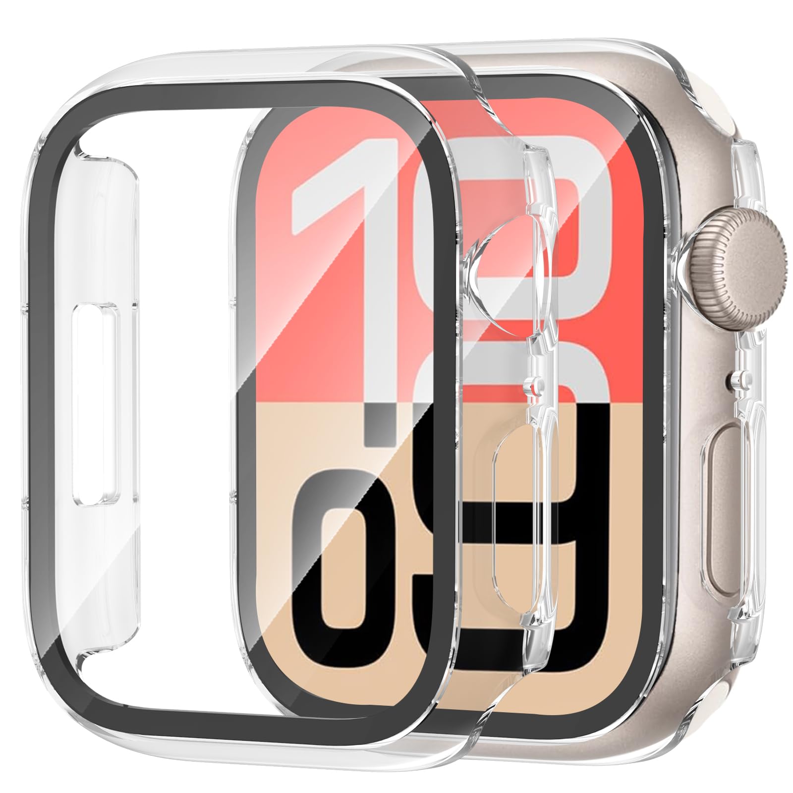 [2 Pack] Case Screen Protector Compatible with Apple Watch SE 3/2nd Gen/SE Series 6/5/4 40mm, Ultra-thin Full Coverage Protective Cover for iWatch 40 mm — view 15