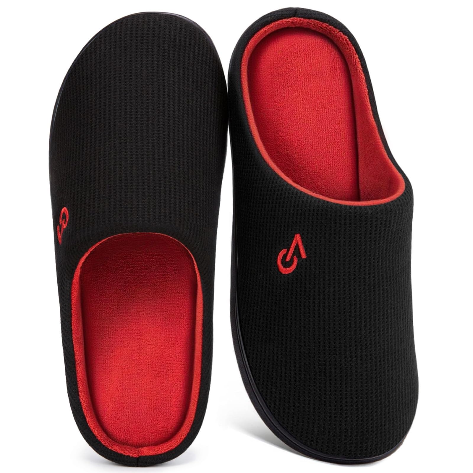 VeraCosy Men's Two-Tone Memory Foam Slippers