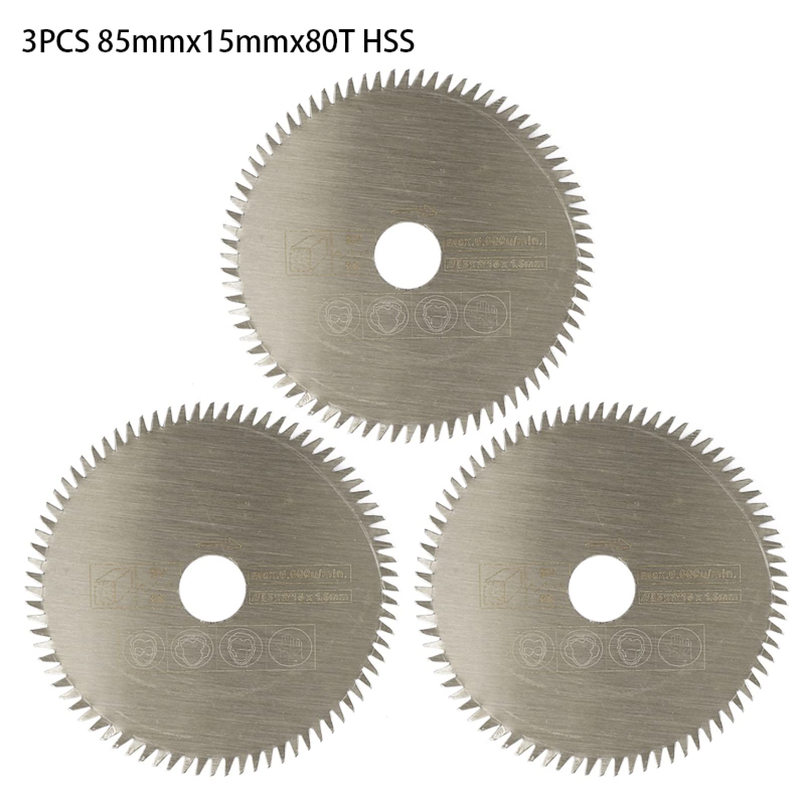 Piła tarczowa, 85mm narzędzie tnące brzeszczoty do elektronarzędzi piła tarczowa do drewna piła HSS brzeszczot tarczowy Mini piła, 3 szt. 85x15 Metal(3PCS 85x15 HSS)