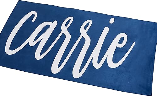 Personalization Universe Scripty Style - Toalla de playa personalizada de 30 x 60 pulgadas