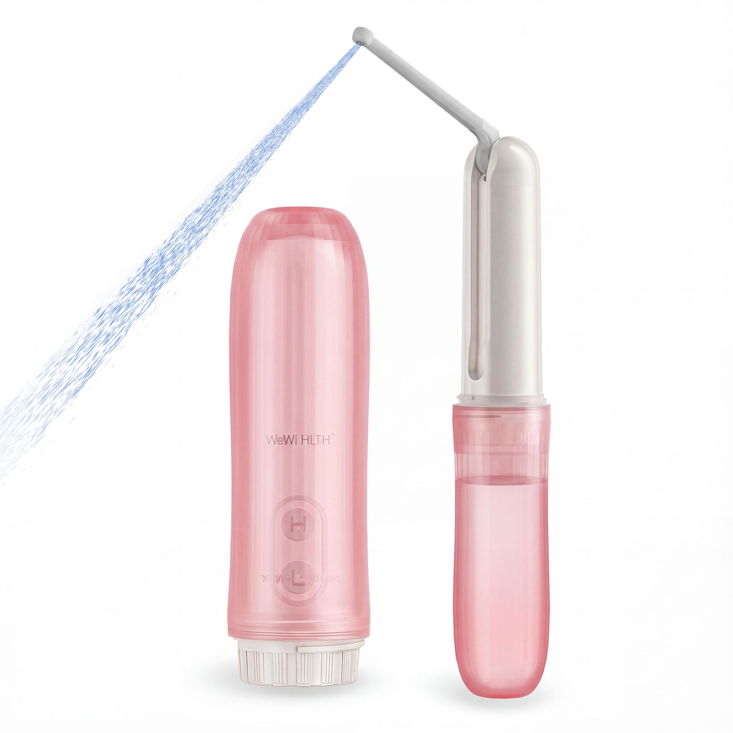 Portable Electric Bidet Sprayer - Handheld Travel Bidet with 2 Pressure Modes - Waterproof Foldable Pocket-Sized & Cordless for Bathroom Ultimate Personal Hygiene Cleaning at Home and Camping - Pink