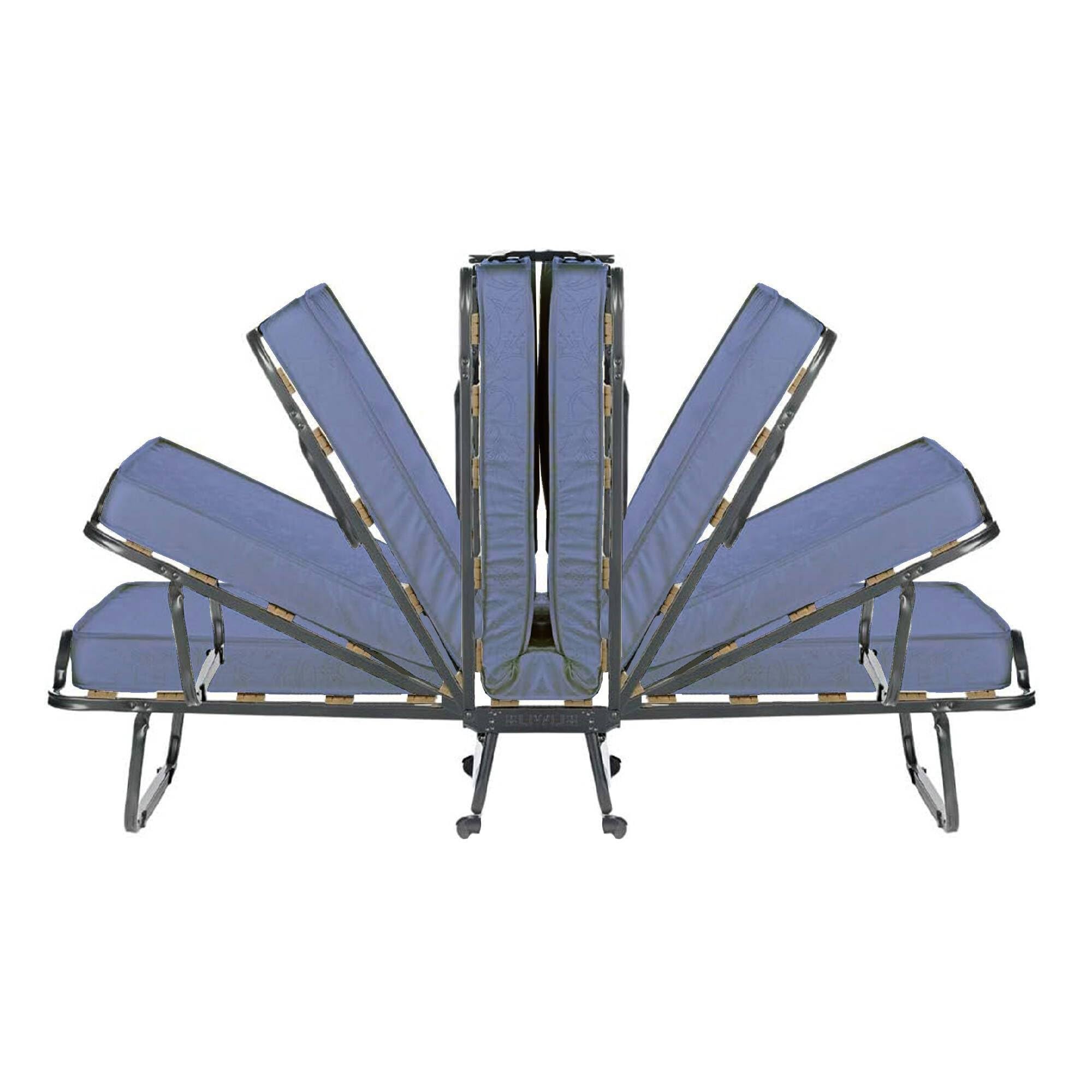 Talamo Italia - Klappbett Piera, platzsparendes Feldbett mit 15-Lattenrost, inklusive Schutzhülle, 100% Made in Italy, 80x200h40 cm, inklusive Memory-Matratze