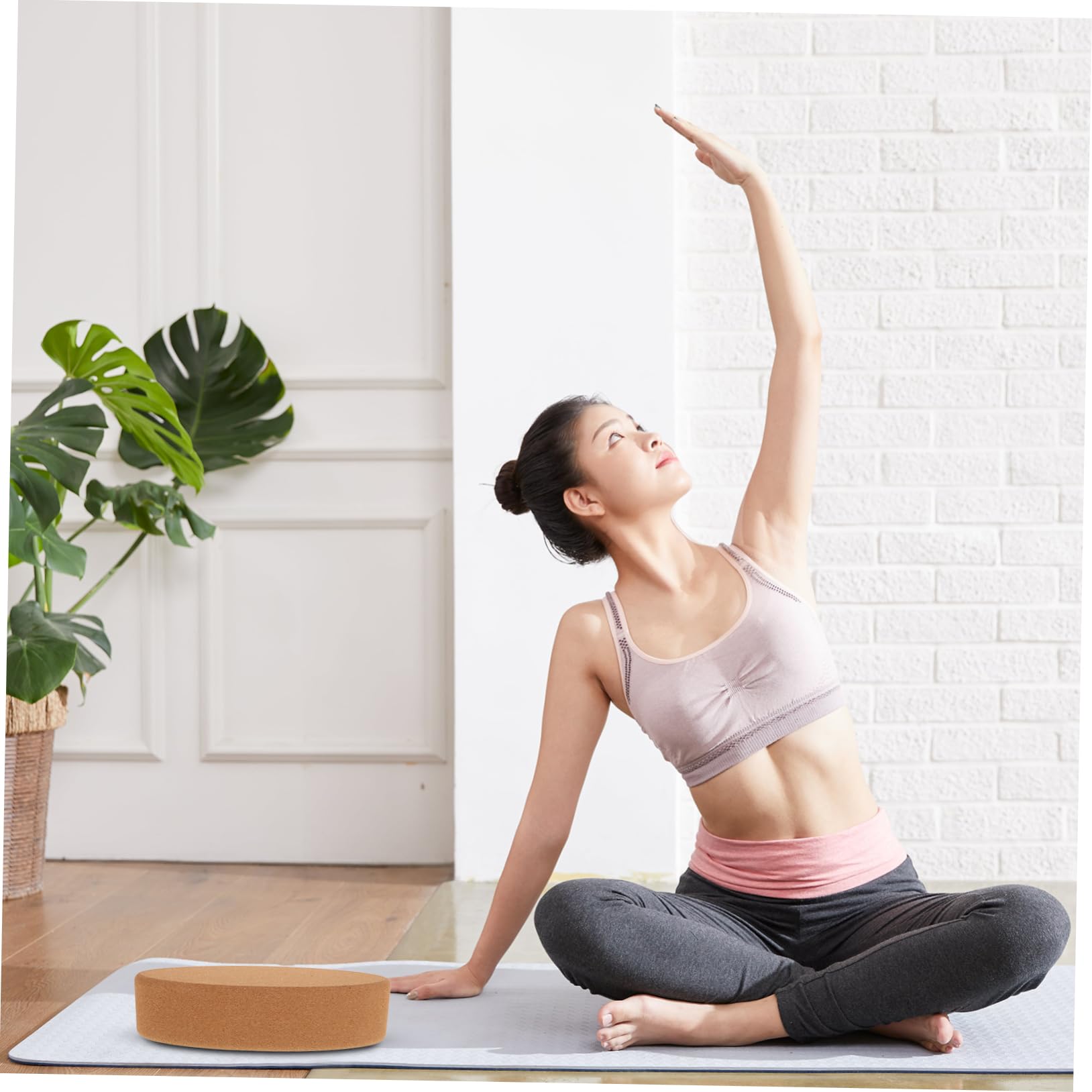 Alasum Bloque De Yoga De Corcho Ovalado Bloques De Yoga Para Estiramientos Pilates Soporte De Muñeca Entrenamiento