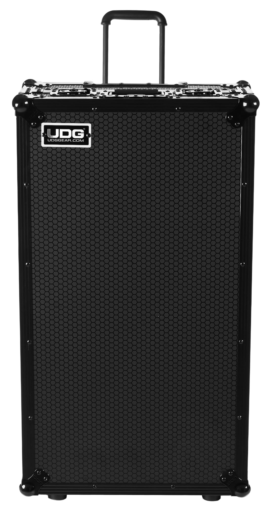 UDG Ultimate Flightcase für Turntable Battle/PLX-CRSS12 und Mixer, Schwarz | 9-mm-Sperrholzschale; Schmetterlingsverriegelungen; integriertes Laptopfach; Trolley- und Radsystem; Schauminnere