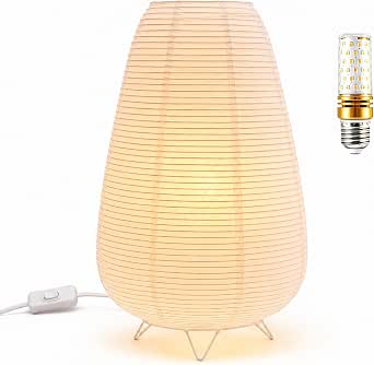 Photo du produit : ACMHNC, lampe de table japonaise en papier E14 blanche
