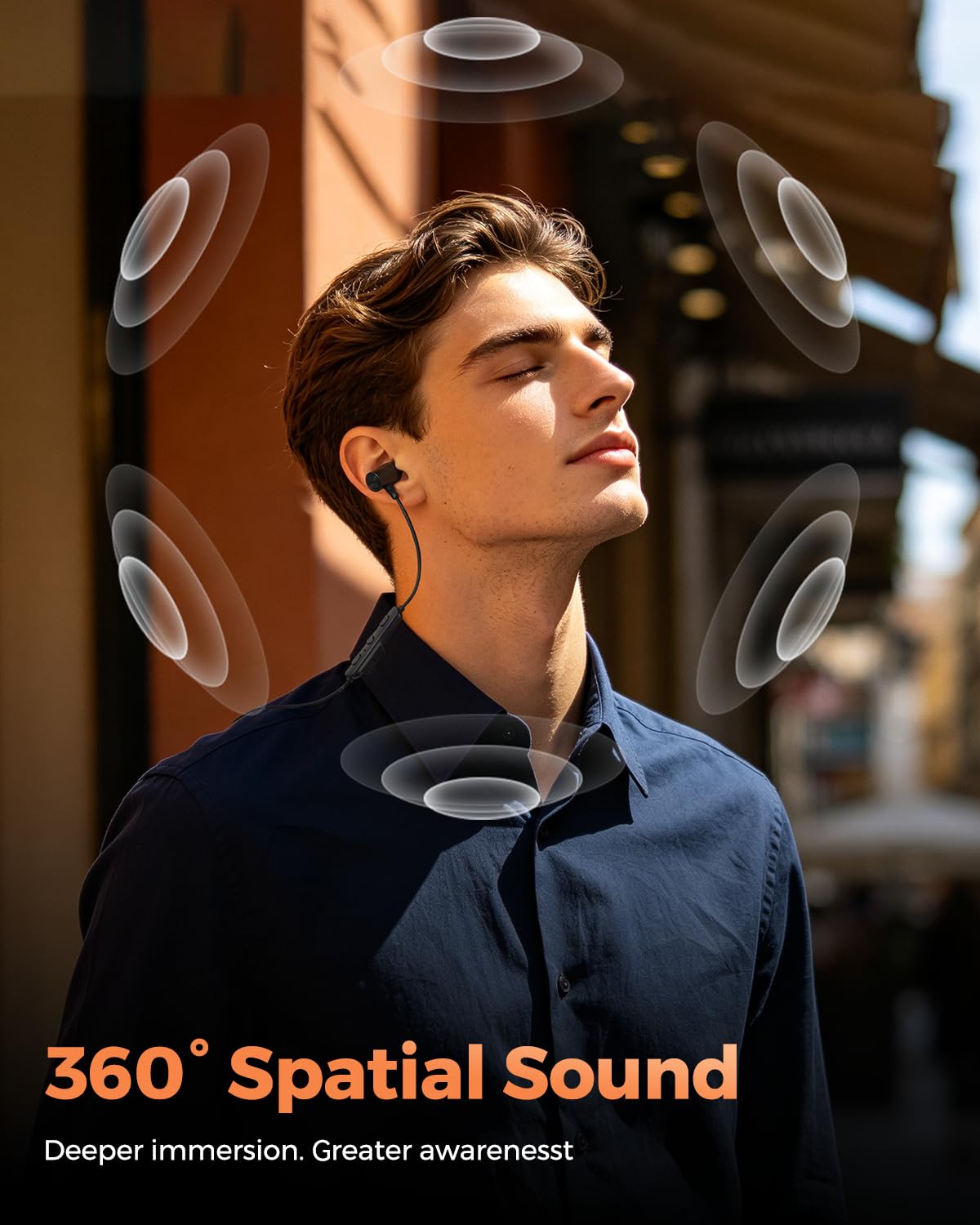 truefree HD-200 Auricolari Wireless, Cuffie Bluetooth 6.0 con Archetto Magnetico da Collo, Audio Spaziale, Doppia Connessione, 20 Ore di Autonomia, IP67 Impermeabili per Sport e Pendolarismo