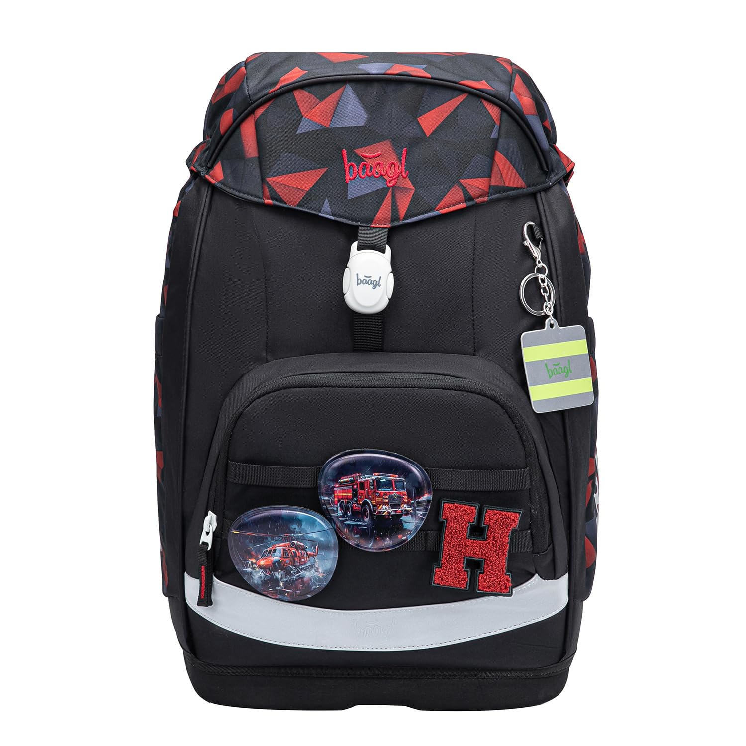 Baagl Mochila escolar para niños de 1ª clase, mochila escolar Airy Plus con sistema de espalda ergonómico y cinturón de cadera desmontable, mochila escolar ultraligera para escuela primaria, escuela | Compartimento aislado para aperitivos; cierre magnétic