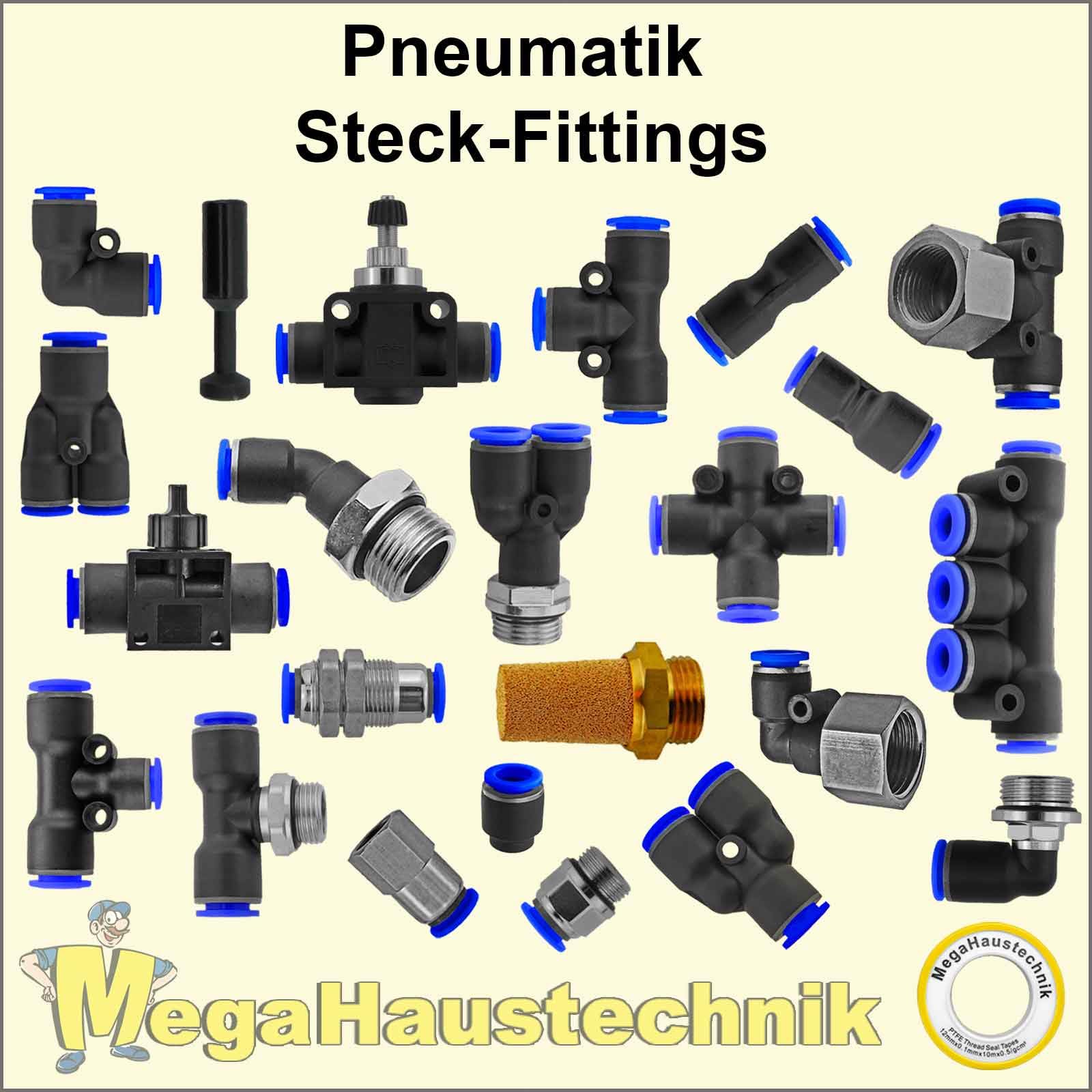 MegaHaustechnik PU Schlauch blau 10mm Außendurchmesser x Wandstärke 1,75mm = Innendurchmesser 6,5mm, Länge 100 Meter, Polyurethan Pneumatik Druck Öl Benzin Wasser Luft PUN Kunststoffschlauch