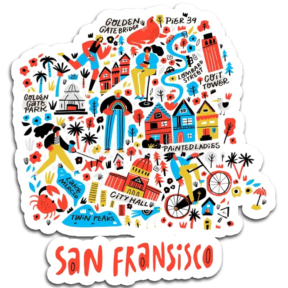 Turnhover San Francisco Wonderful City Fridge Magnet Decorative Home