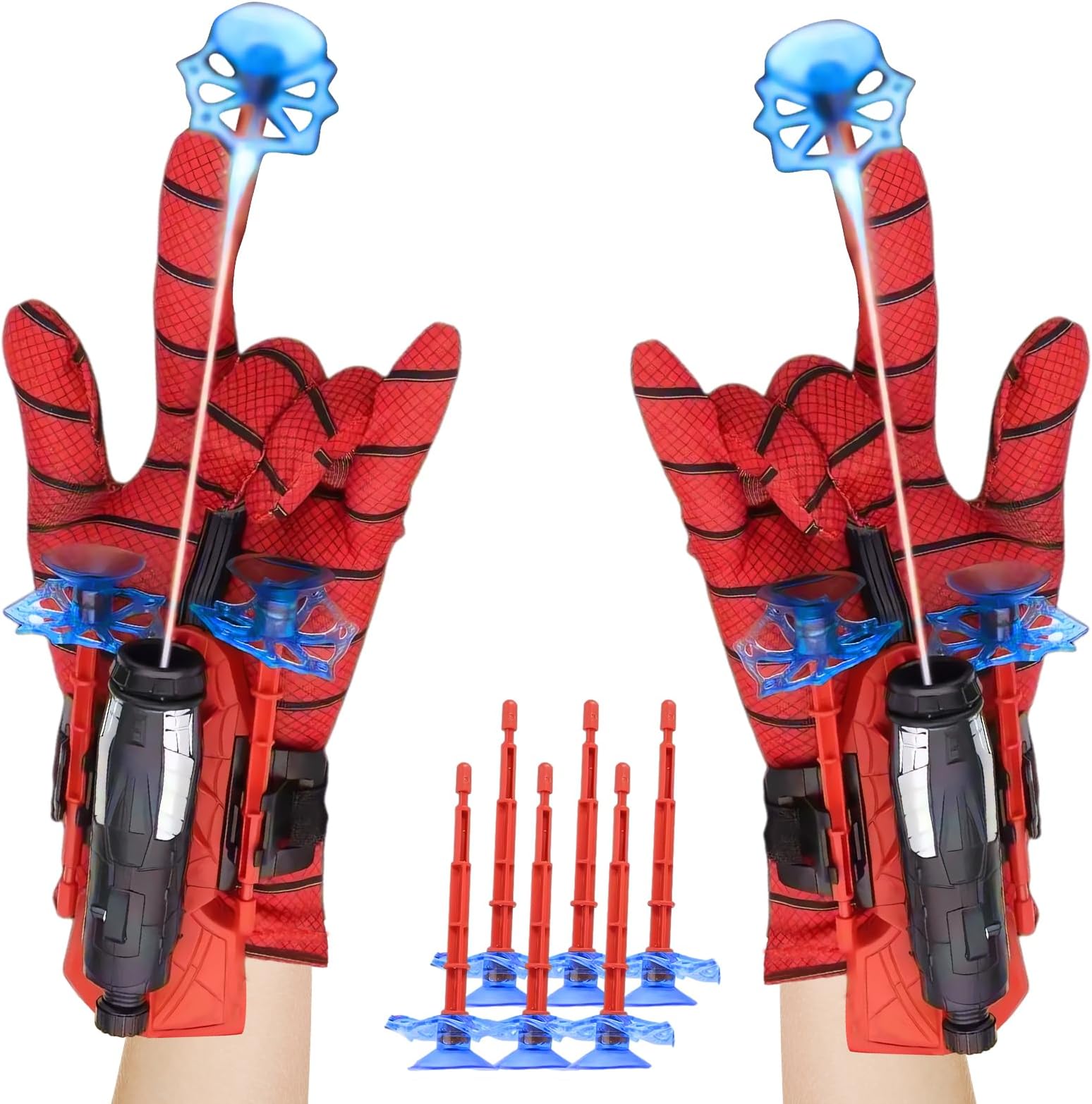 Spider Web Shooter for Kids age 3-14, Superhero Interactive Fun Children's Educational Spider Launcher Toys for Boys and Girls Costume Cosplay Gift (Black)