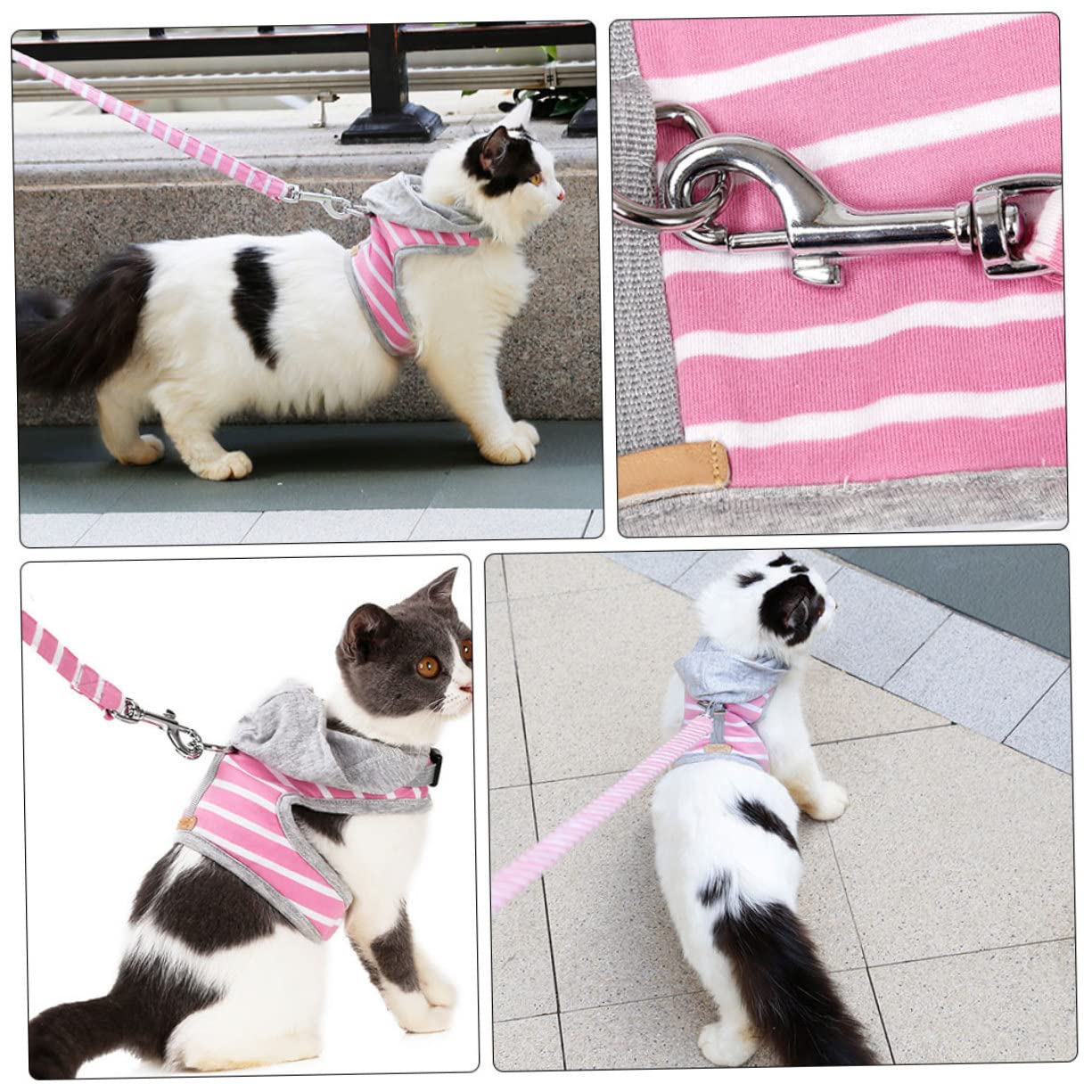 BESPORTBLE Ensemble De 3 Gilets pour Chat Et Laisse pour Promener Votre Animal De Compagnie Robustes Et Confortables pour Votre Félin