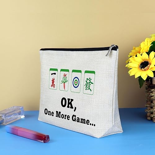 Miniatura 6 de Mahjong - Bolsa de maquillaje para regalar a los amantes de los juegos de Mahjong, regalo para mujer, mejor amiga, hermana, bolsa de cosméticos,