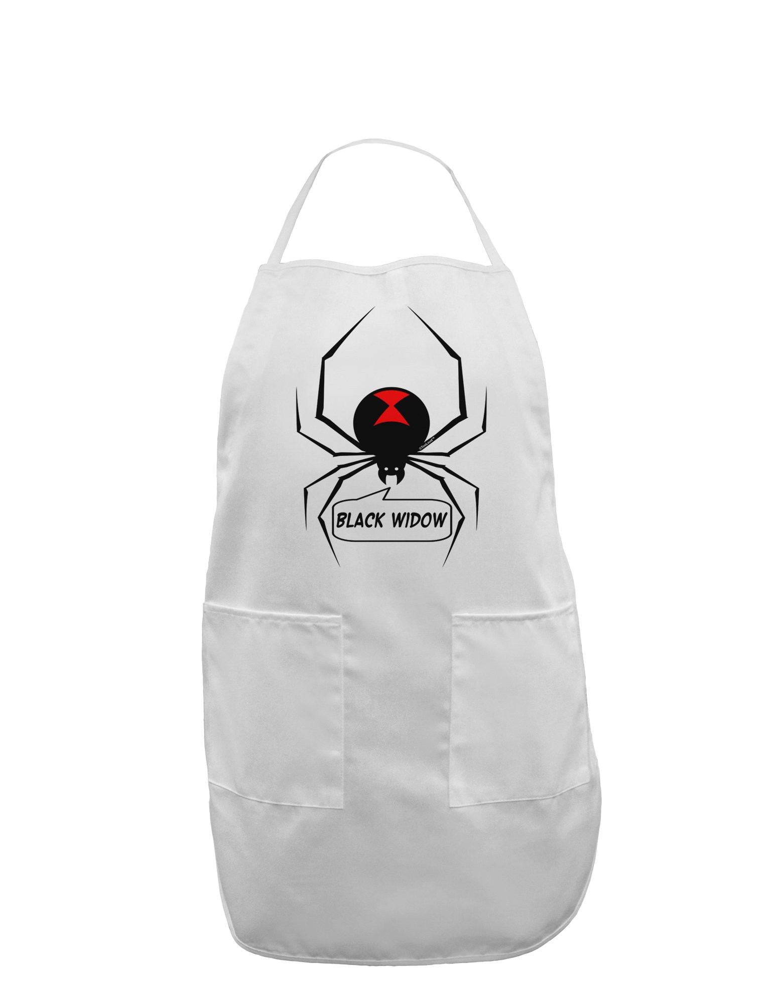 TOOLOUD Black Widow Spider Design - Text Adult Apron - White - One-Size
