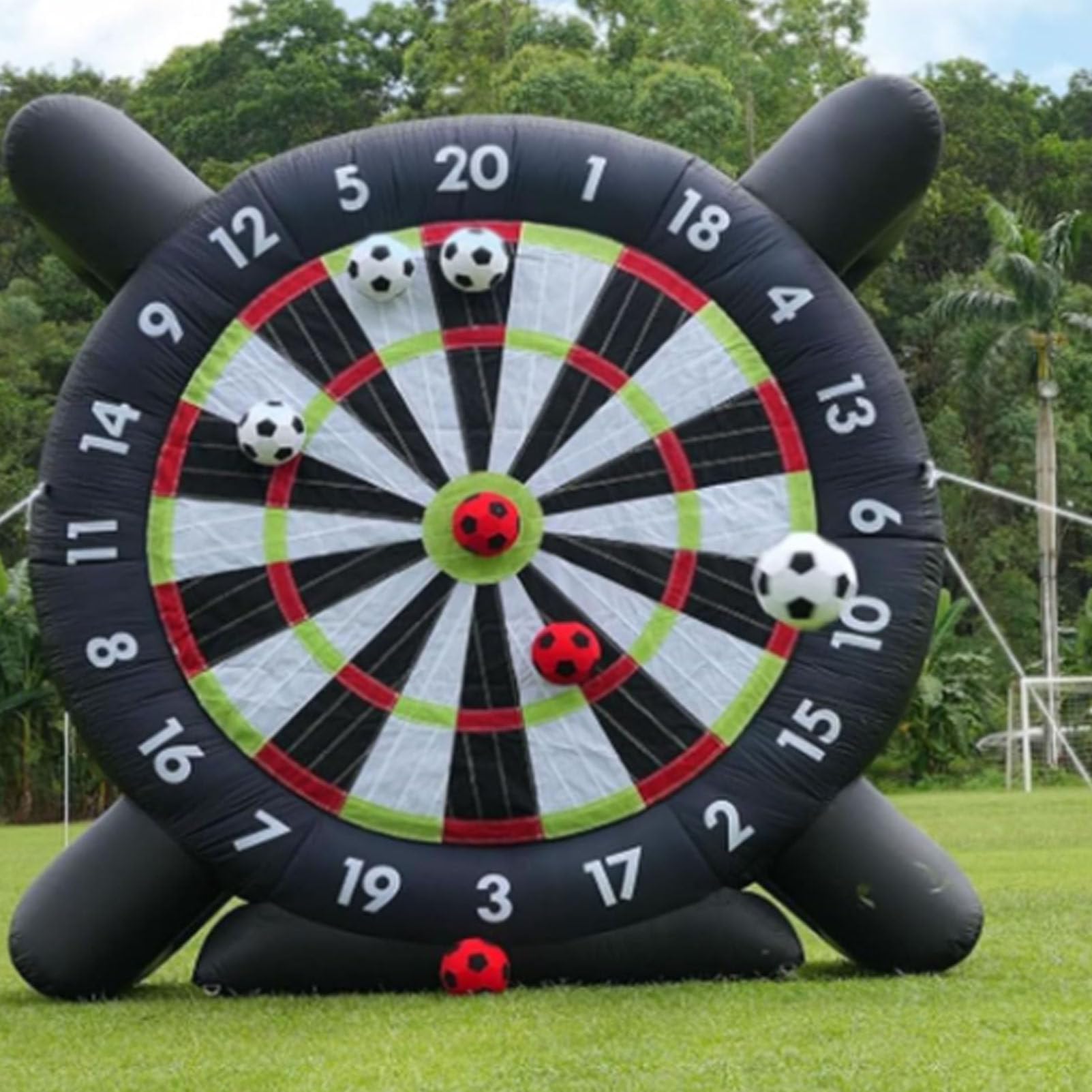 Cashwise Giant Inflatable Football Dartboard Game, Outdoor Inflatable Soccer Dart Board Kick Dart Board, Portable Soccer Training Aid with 8pcs Soccer Balls Blower ﻿ B-4M/13FT