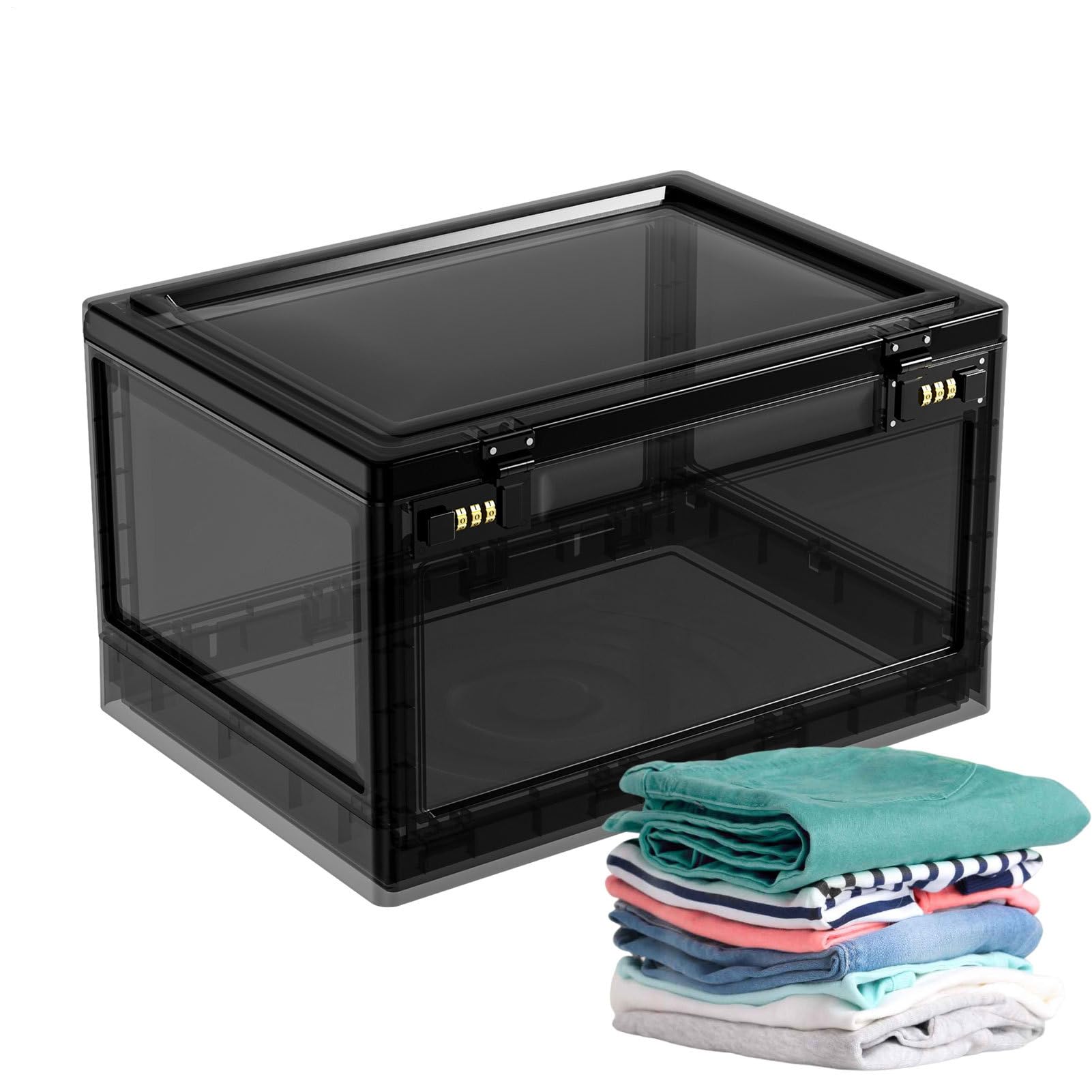 Generisch Medicine Lock Box - abschließbarer Lagerbehälter, stapelbare | Medikamentenorganisator | Transparente sichere Passwortboxen für Food Snacks Kühlschrank Storage Phone Tablet Gefängnis Home