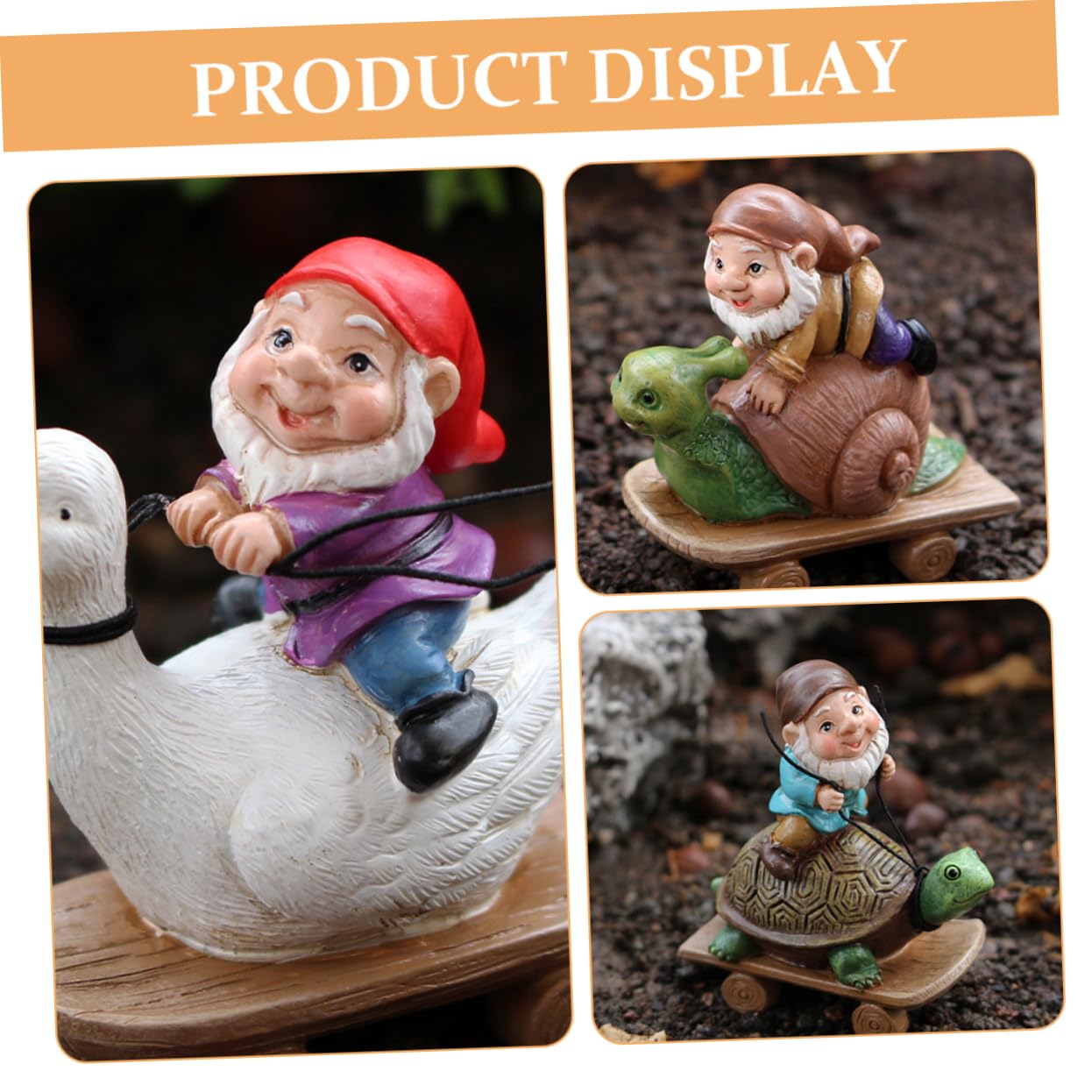 ibasenice 2 Set Da Prato Strenne Natale Soprammobili Natale Decorazione Gnome Gnomi Da Giardino Nani Da Giardino Cattivi Gnomi Da Cortile Ornamento Gnome Resina 3 Pezzi * 2