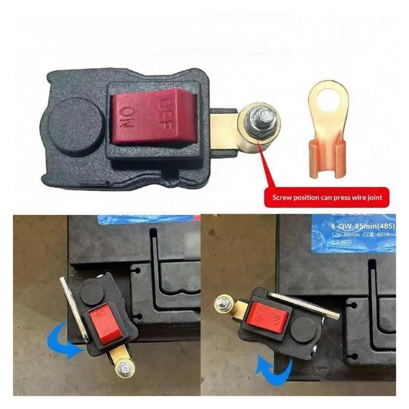 Interruptor de desconexión de batería de automóvil con Pantalla de Voltaje Digital