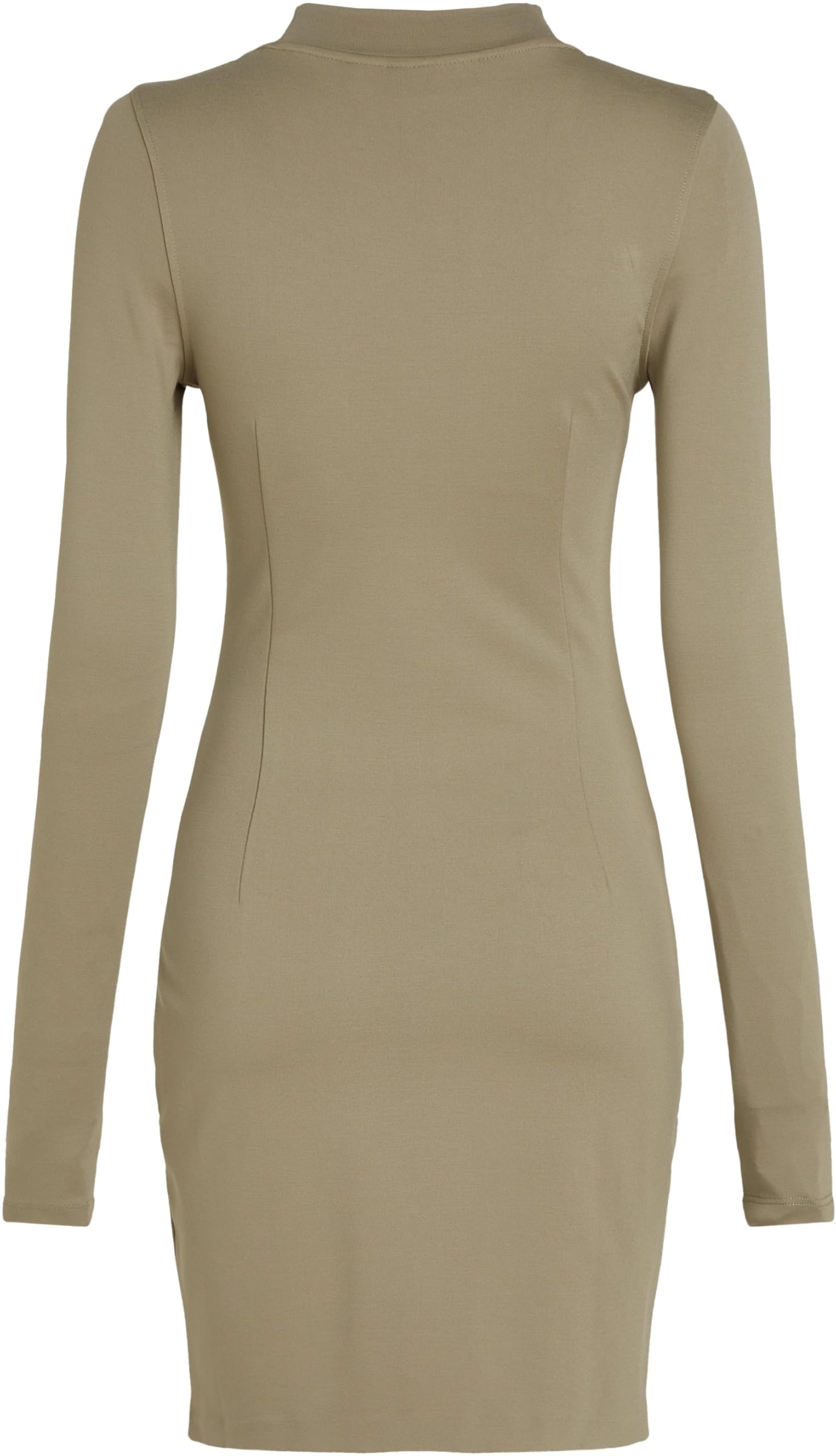 Calvin Klein Damen Kleid Logo Elastic Milano Langarm