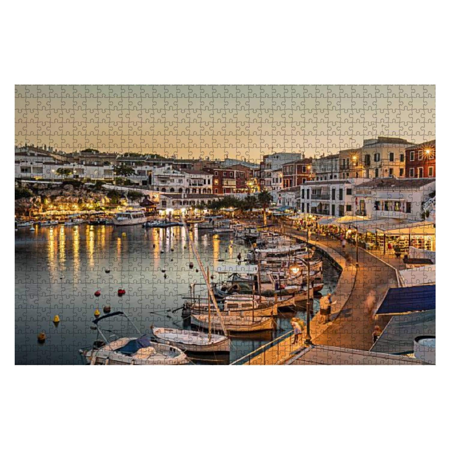 Es Castells town Menorca 1000 Pieces Wooden Jigsaw Puzzles for Adults Decompression DIY Children Educational Puzzles Creative Games Toys Gift Home Decor