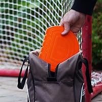 Vista 8 de Top Shelf Targets Discos de disparo magnéticos para hockey y lacrosse – Paquete de 4 unidades de entrenamiento combinado con correas – Ayudas