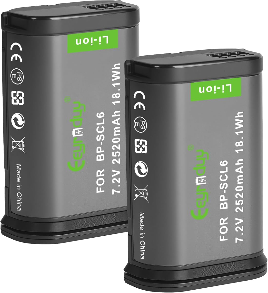 BP-SCL6 Battery for Leica Q2, Q3, SL2, SL2S PN:Leica 19 531, LC-SCL6 2520mAh / 7.2V (SCL6)