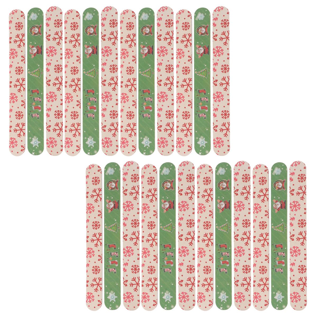 iplusmile Lot de 24 Limes à Ongles Manuelles Thème de Noël, Outils de Polissage pour Pédicure et Manucure, Bandes Abrasives Simples pour Nail Art, Usage Professionnel et Plusieurs styles