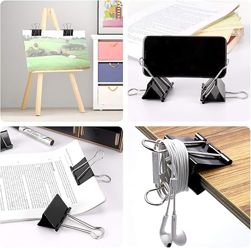 Miniatura 3 de Ufmarine Clips de carpeta extra grandes de 2.4 pulgadas de largo, clips de carpeta jumbo para oficina (8 piezas)