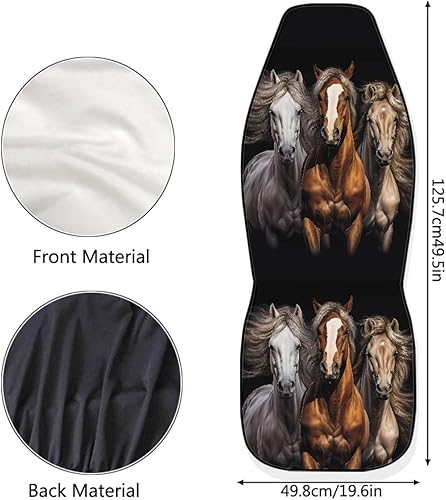 Miniatura 8 de LedBack Native Tribal Horse Navajo - Fundas de asiento delantero para automóviles, protector universal de asiento de vehículo de 2 piezas,