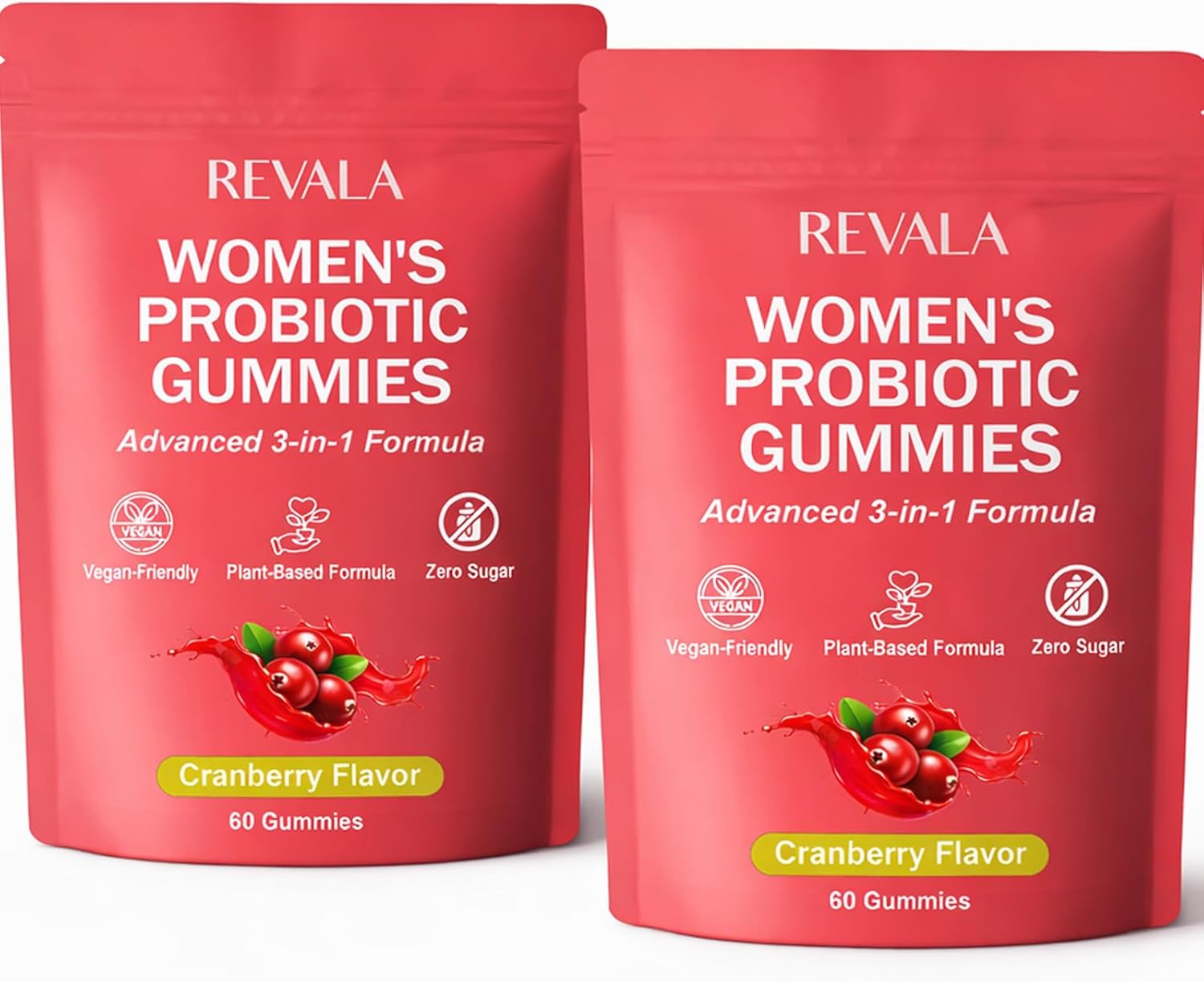 Revala 10-in-1 Viginal Probiotic Gummies for Women – Including Probiotic Strains, Prebiotic Fiber & Vitamins, Supports Digestive Balance, Feminine Microbiome & Hormonal Harmony 60 Gummies (2)