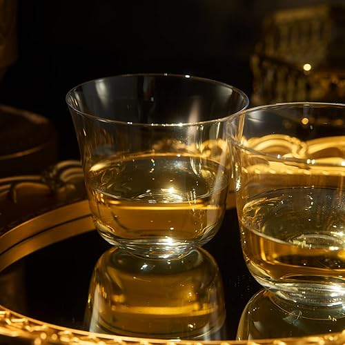 Vista 12 de Juego de 2 copas vintage Crystal Nick & Nora/Wine Coupé - Brillo transparente - Cócteles, vino, whisky, ginebra, copa de cóctel - Vidrio soplado a