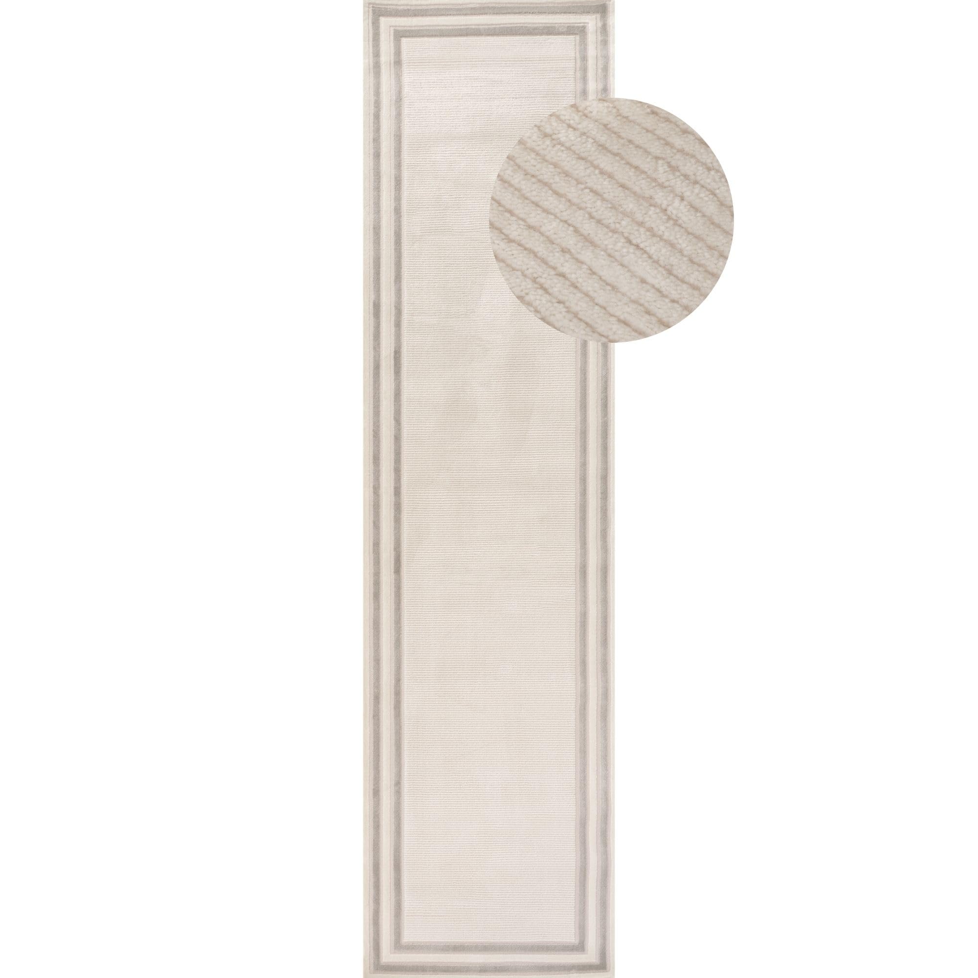 THE RUGS - Area Rug - Soft Pile - Grey - 80 cm x 300 cm