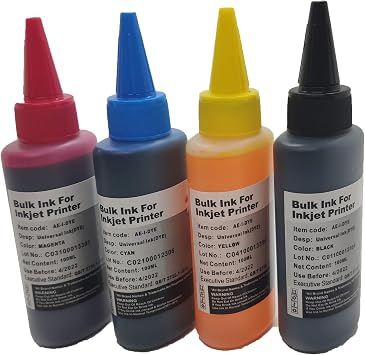 For HP OfficeJet 590 Kartuş Dolum Mürekkebi Takım 4x100ML 4 Renk Set Mürekkep Muadil