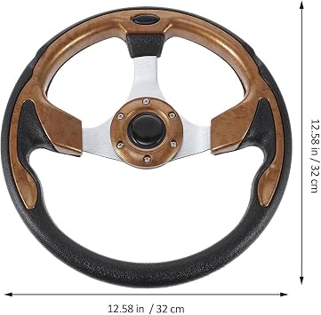 Luxshiny Racing Modified Quick Release Steering Wheel 320mm Wood Grain Finish Compatible Replacement Universal Steering Wheel Car