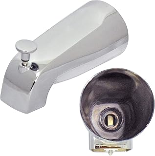 Best Tub Spout with Front Diverter, 1/2 inch IPS Inside Thread, Front End Threaded Spout, 5-1/4 inch Length, Chrome Finish Review 