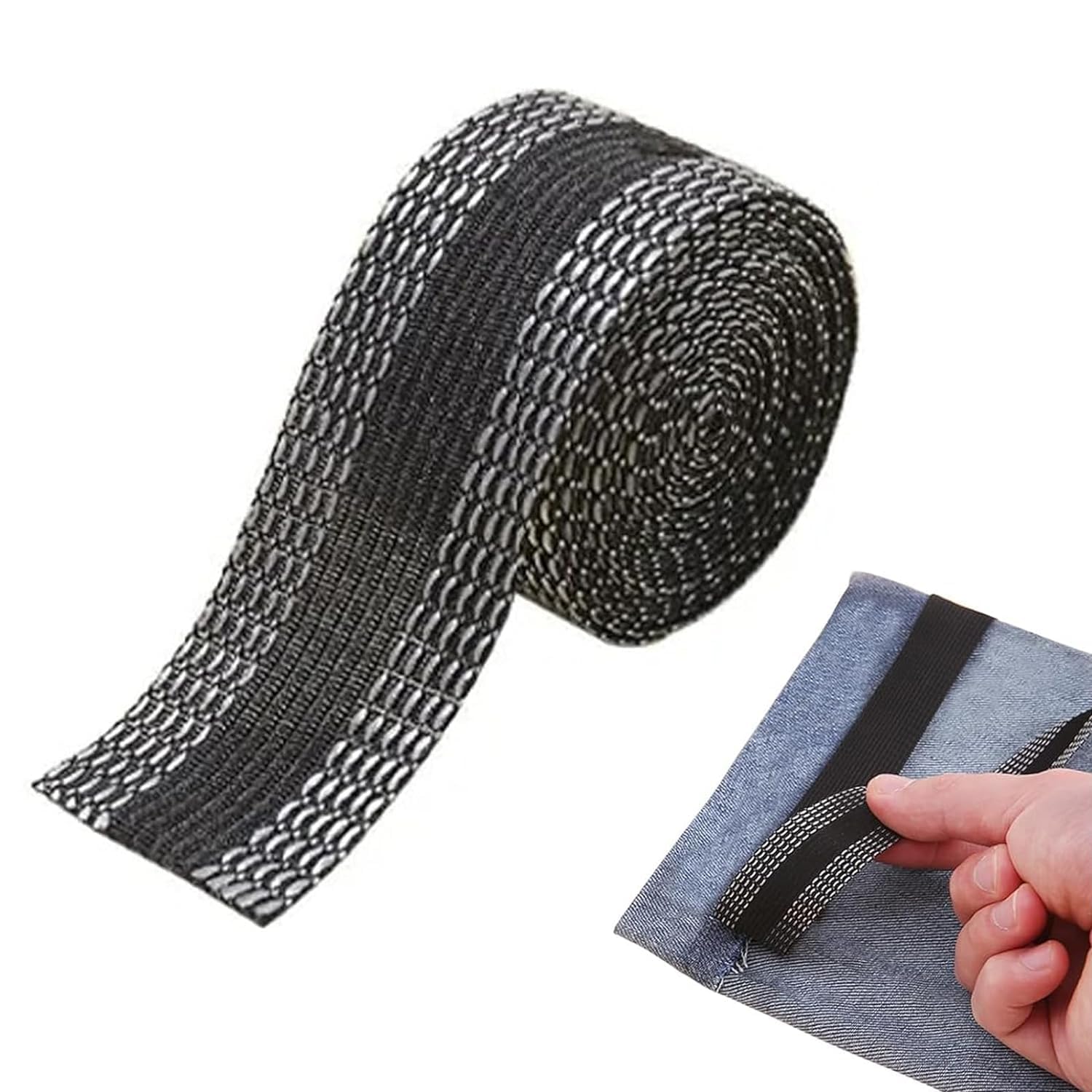 KYLEX Iron Hemming Tape Trousers Edge Modified Strips,Washable Hem Adhesive Tape for Improve Jeans Suit Pant Trouser Mouth, No-Sew Fabric Adhesive for Quick Repairs & Alterations (25mm X 5m)-image-13