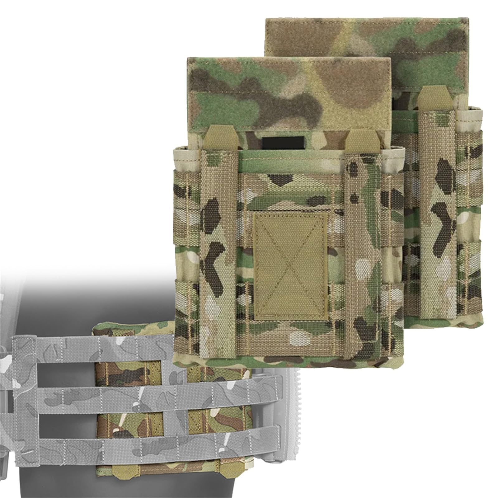 Paquete De 2 Bolsillos Laterales Tácticos para Placas 6x6 Bolsillos Laterales MOLLE para Placas para Portaplacas JPC2.0 – Equipo De Protección para Airsoft Y Caza