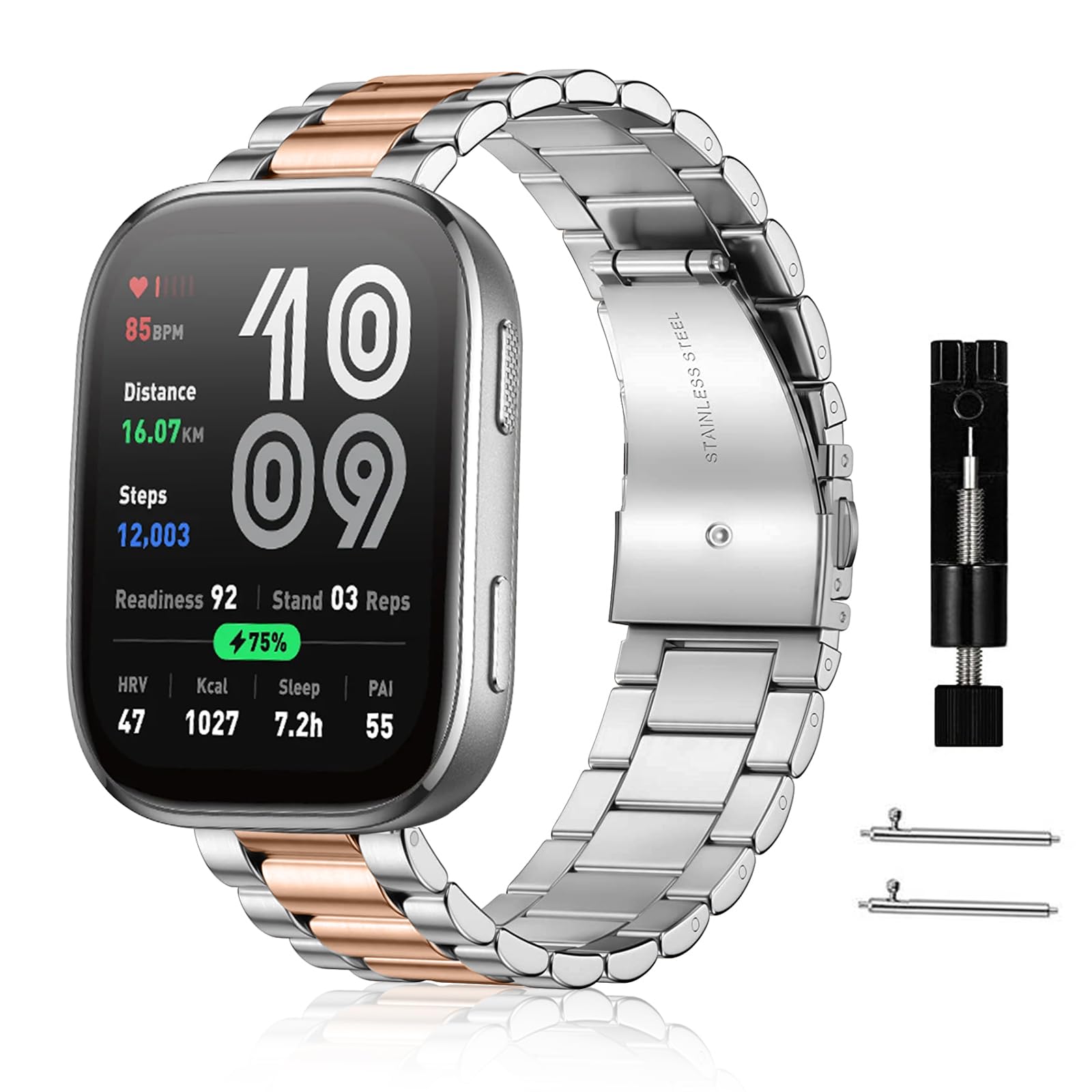 Amazon.co.jp: [RoSoki] 22 mm バンド Amazfit Bip Max/Amazfit Bip 6