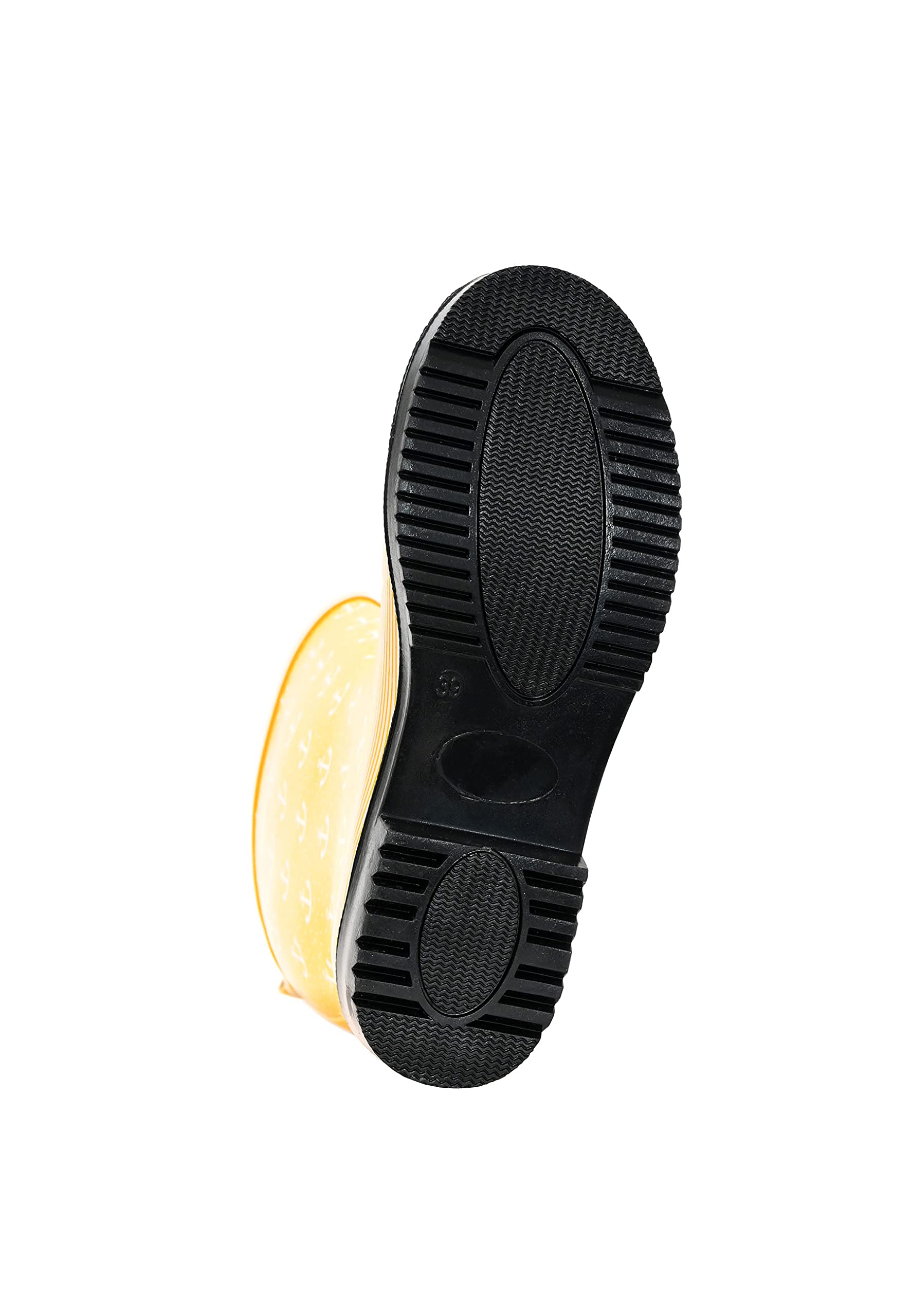 MADSea Botas de agua para mujer Ocean Anchor de media caña | Botas de lluvia impermeables con pliegue elástico para jardín con diseño de ancla